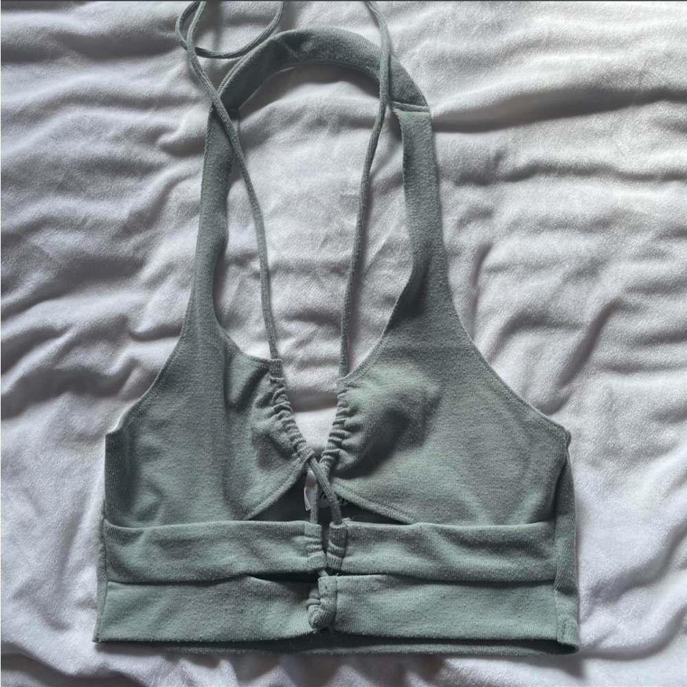 Princess Polly Sage Halter Bralette
